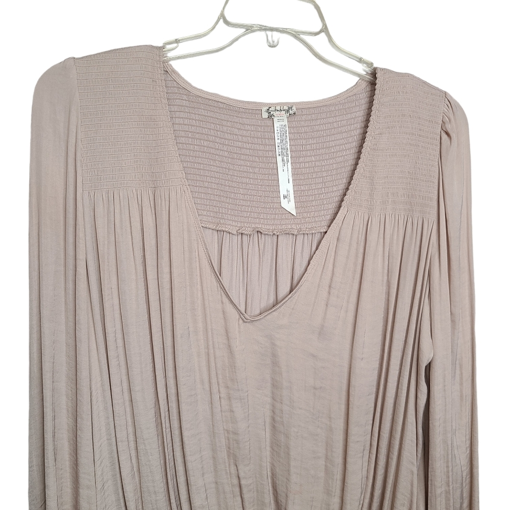 Intimately Free People Smokin and Rockin Light Blush Bodysuit EUC Size Large - Picture 5 of 11
